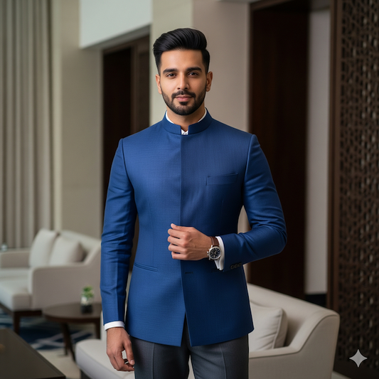 Nehru jacket styling comparison showing right way versus wrong way to wear ethnic jackets for men