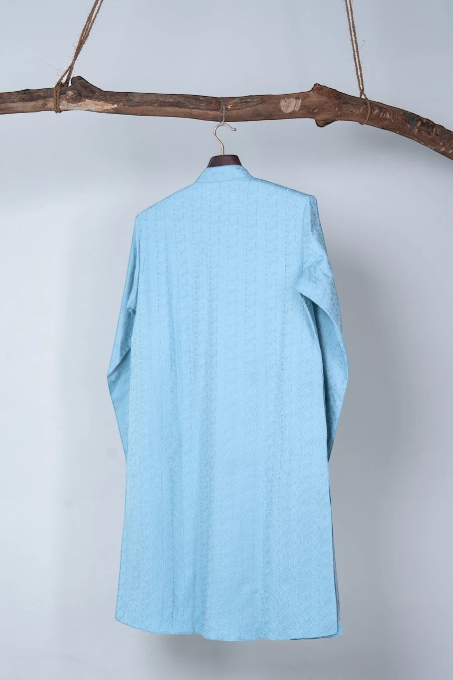 Powder Blue Embroidered Kurta