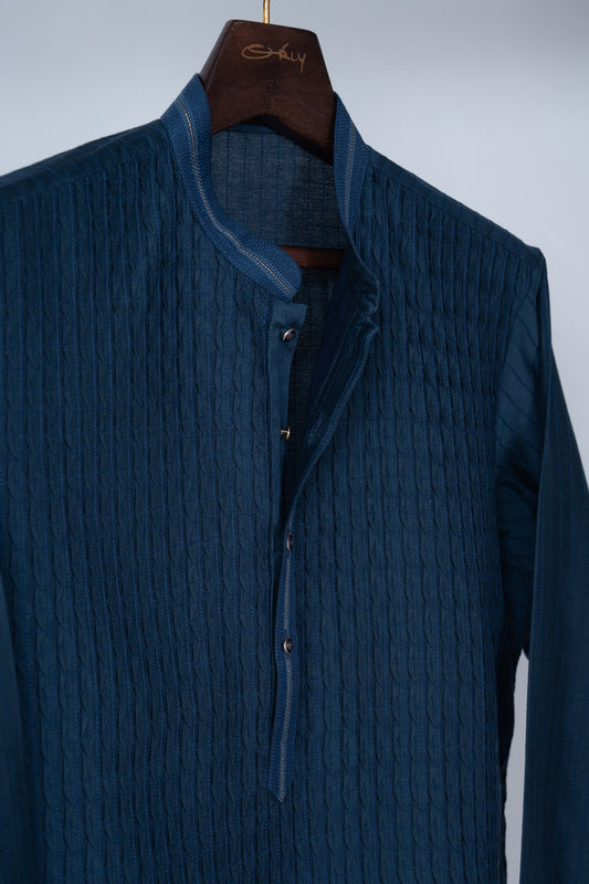 Deep Teal Pintex Kurta