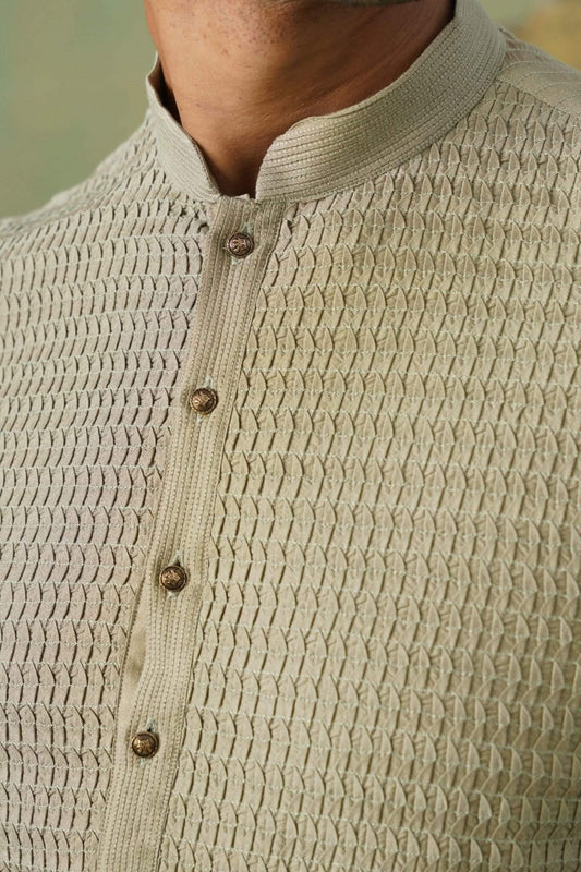 Sage Green Pintex Kurta Set
