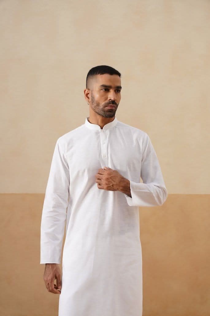 White Cotton Kurta