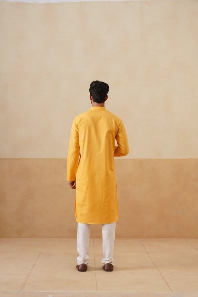 Yellow Mustard Cotton Kurta