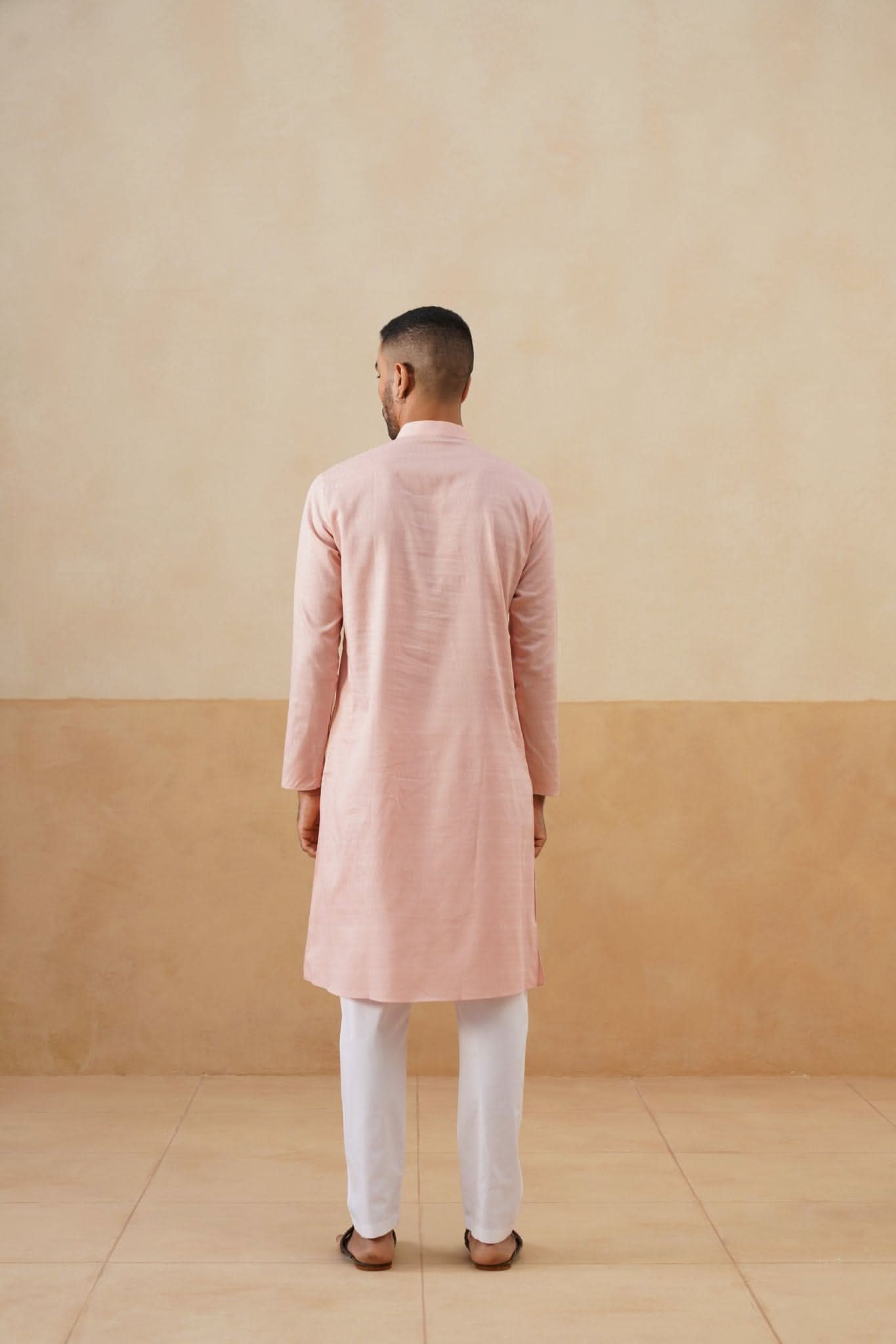 Blush Pink Angrakha Kurta