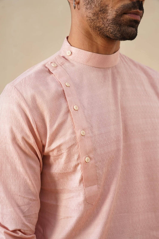 Blush Pink Angrakha Kurta