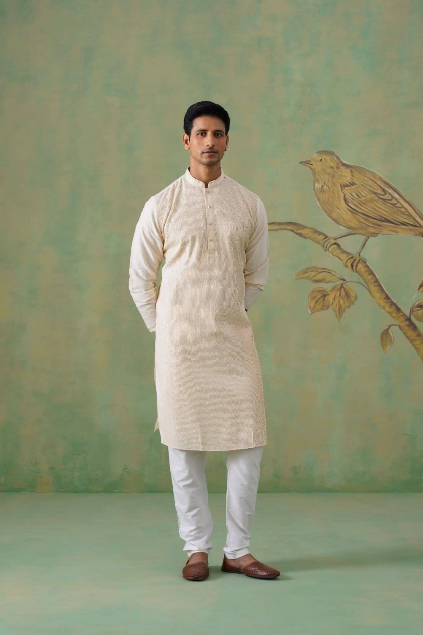 Ivory Pintex Kurta Set