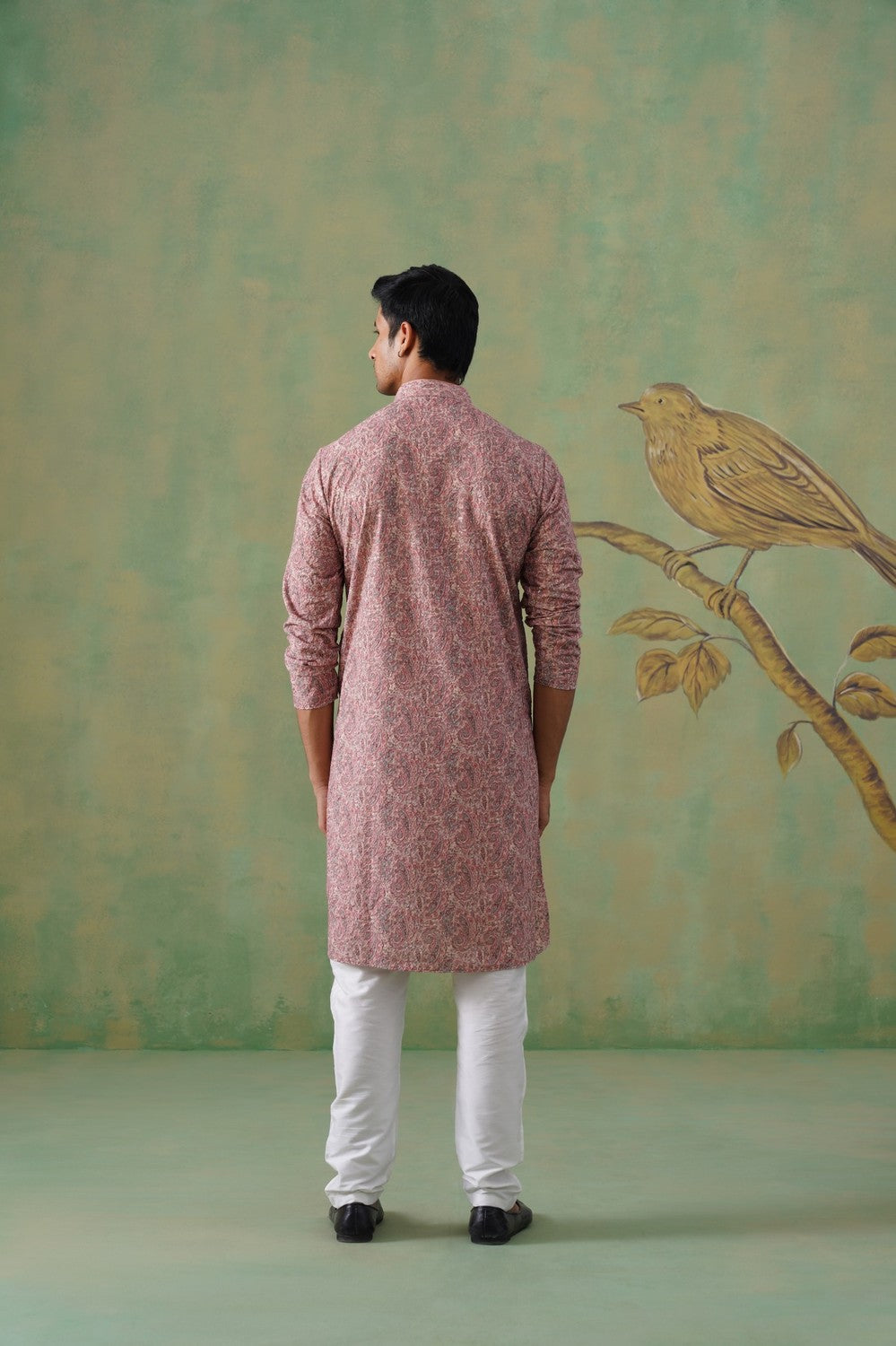 Pink Paisley Printed Kurta Set