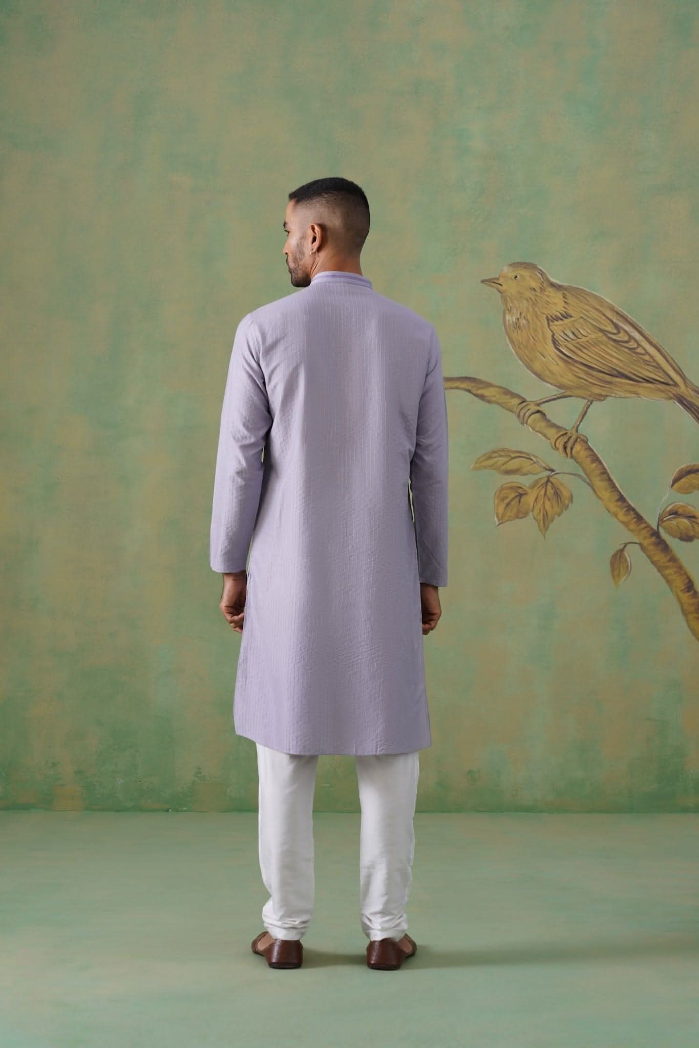 Lavender Pintex Kurta Set