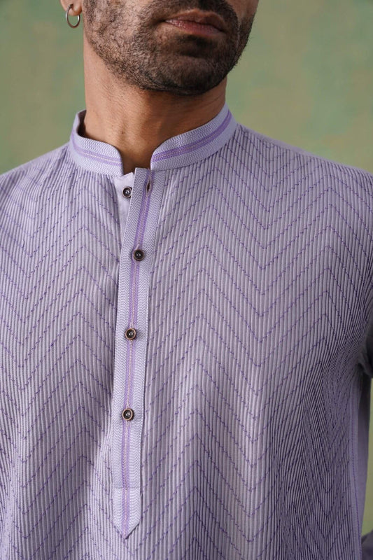 Lavender Pintex Kurta Set