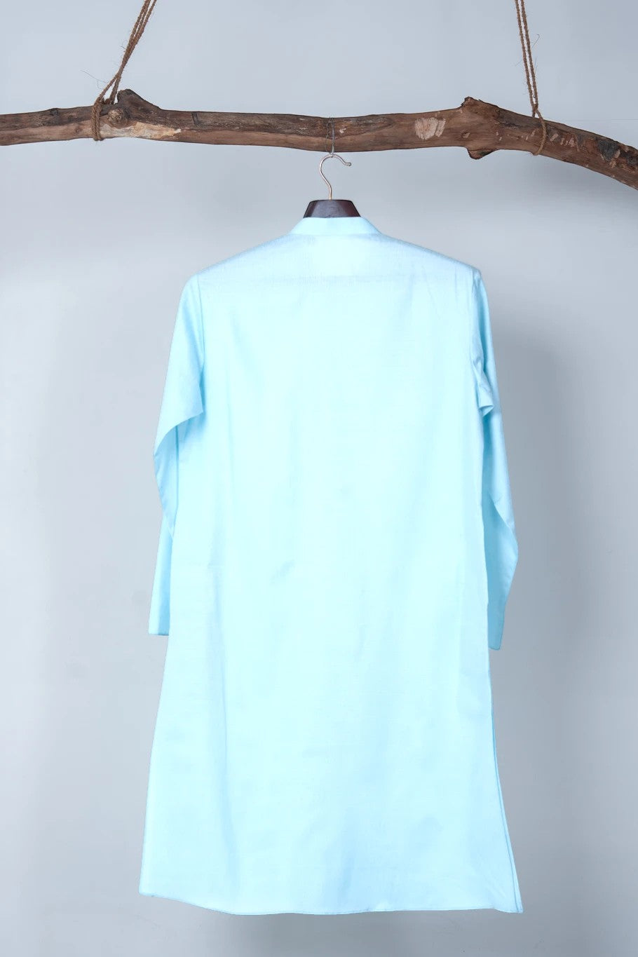 Powder Blue Angrakha Kurta