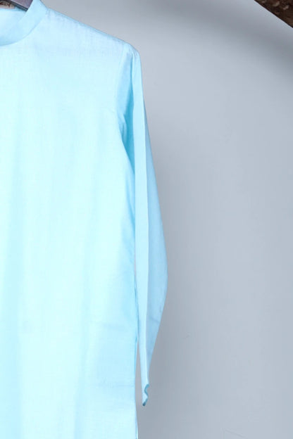 Powder Blue Angrakha Kurta
