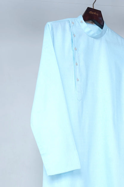 Powder Blue Angrakha Kurta