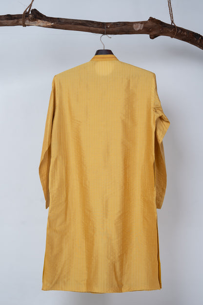 Mustard Pintex Kurta Set