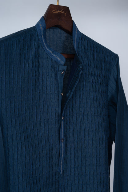 Deep Teal Pintex Kurta