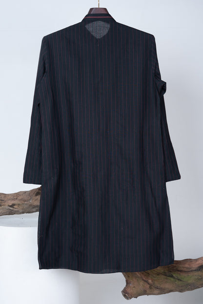 Black Pintex Kurta Set