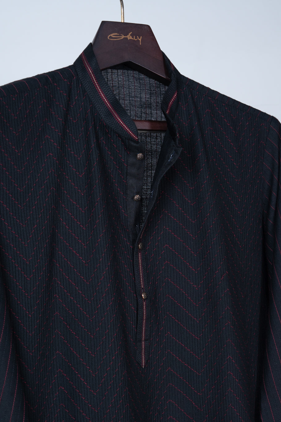 Black Pintex Kurta Set