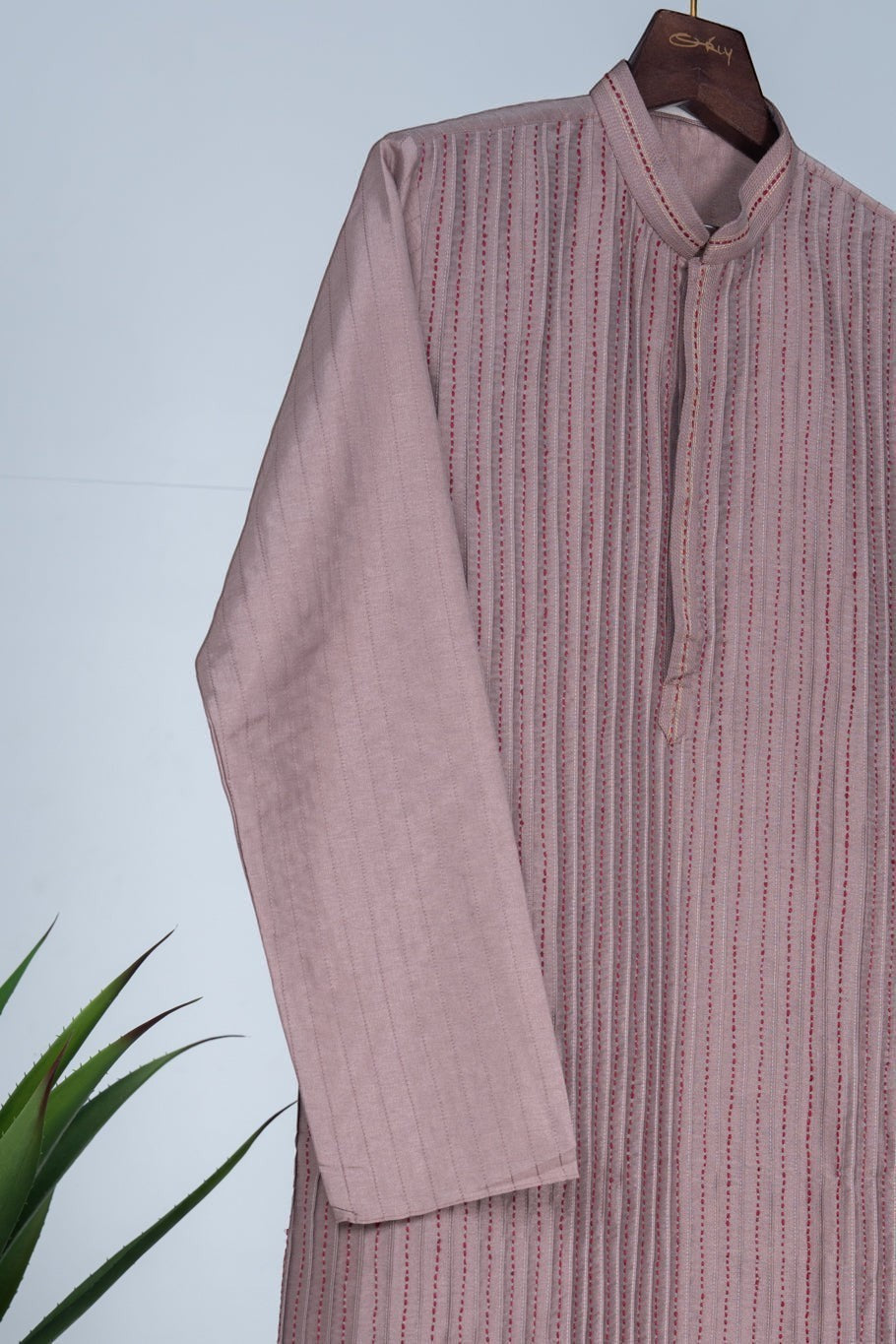 Bown Kantha Stripe Kurta Set