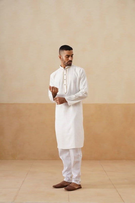 Cream Cotton Kurta