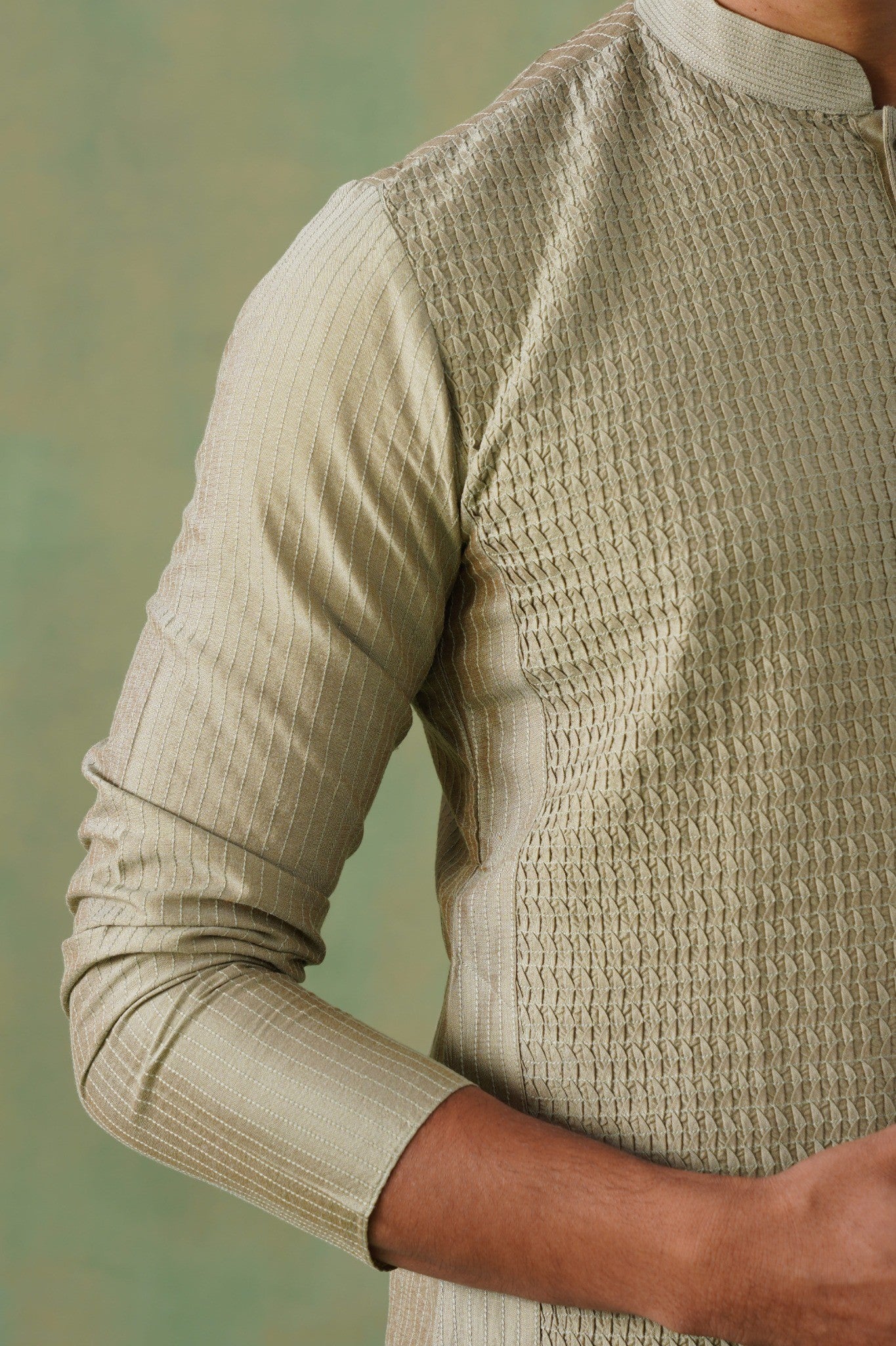 Sage Green Pintex Kurta Set
