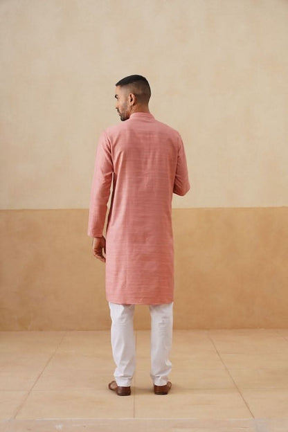 Pink Cotton Kurta Set