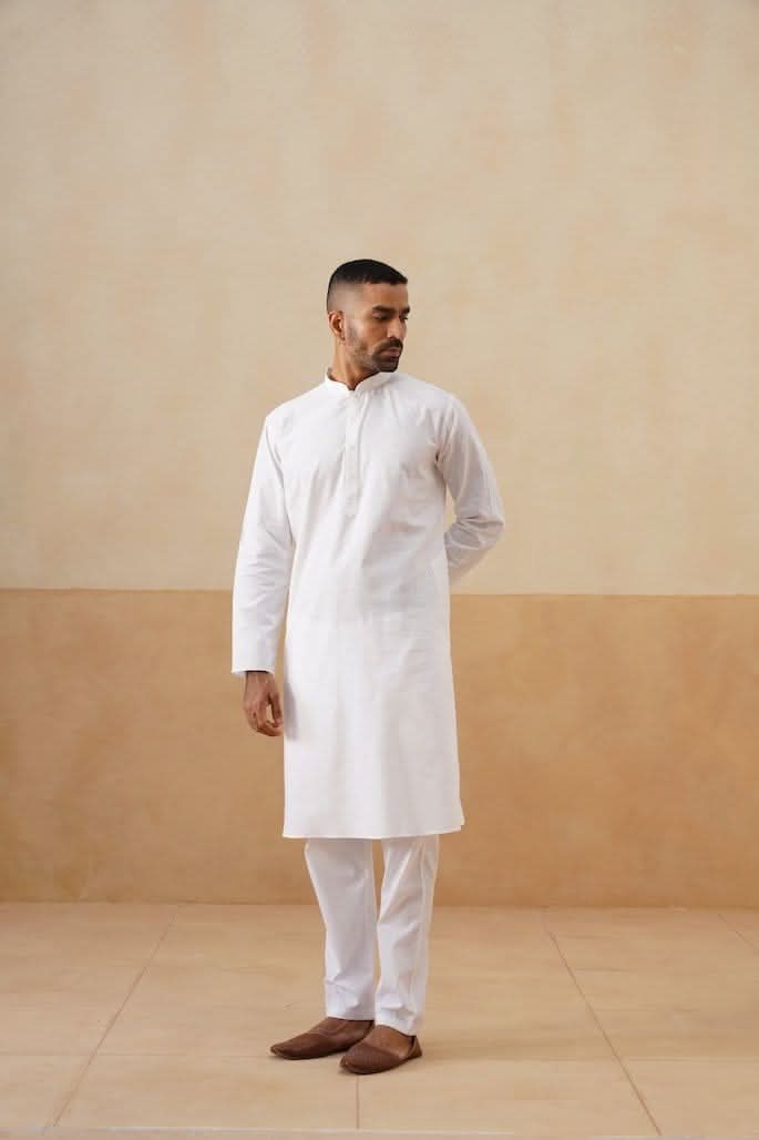White Cotton Kurta