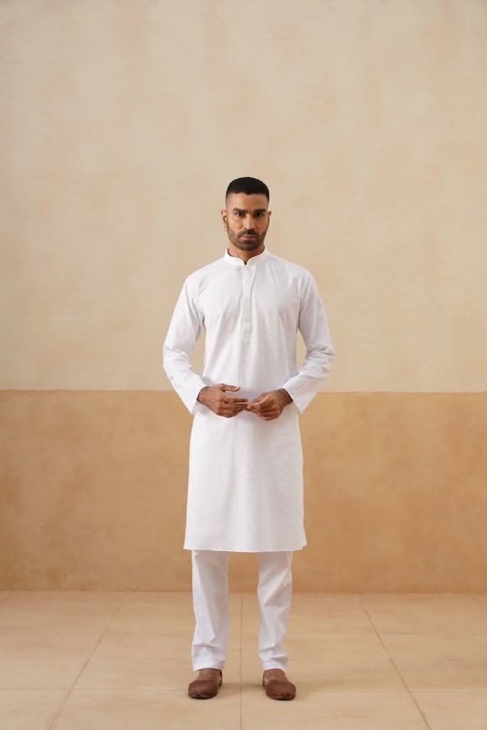 White Cotton Kurta