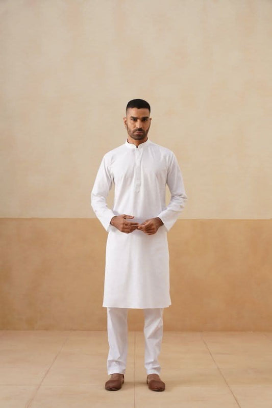 White Cotton Kurta