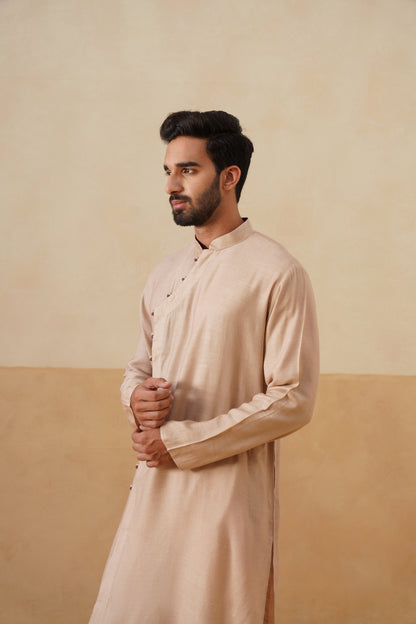 Beige Angrakha Kurta