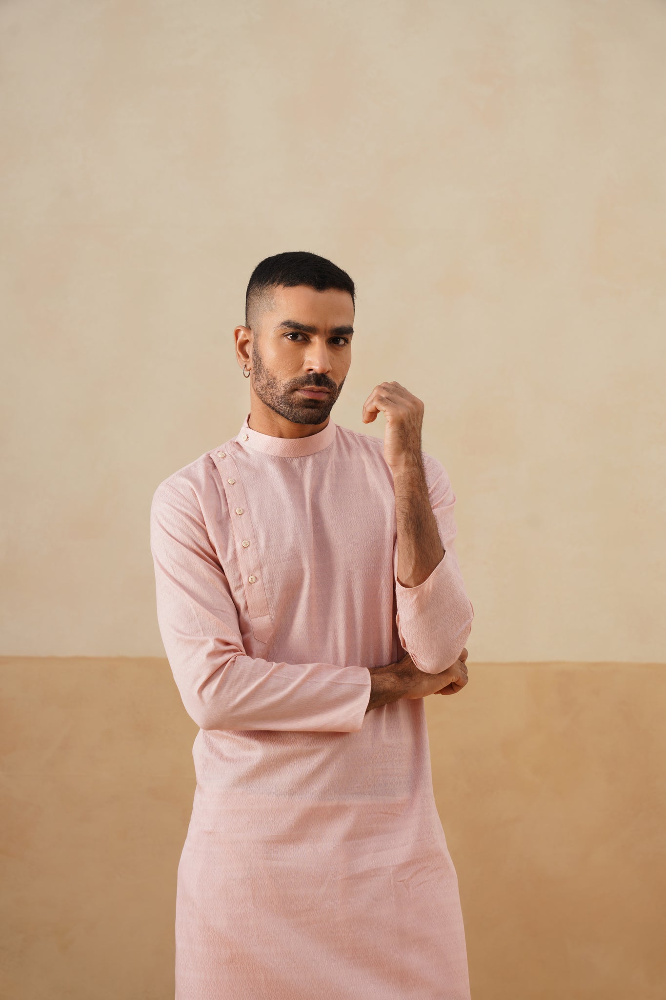 Blush Pink Angrakha Kurta