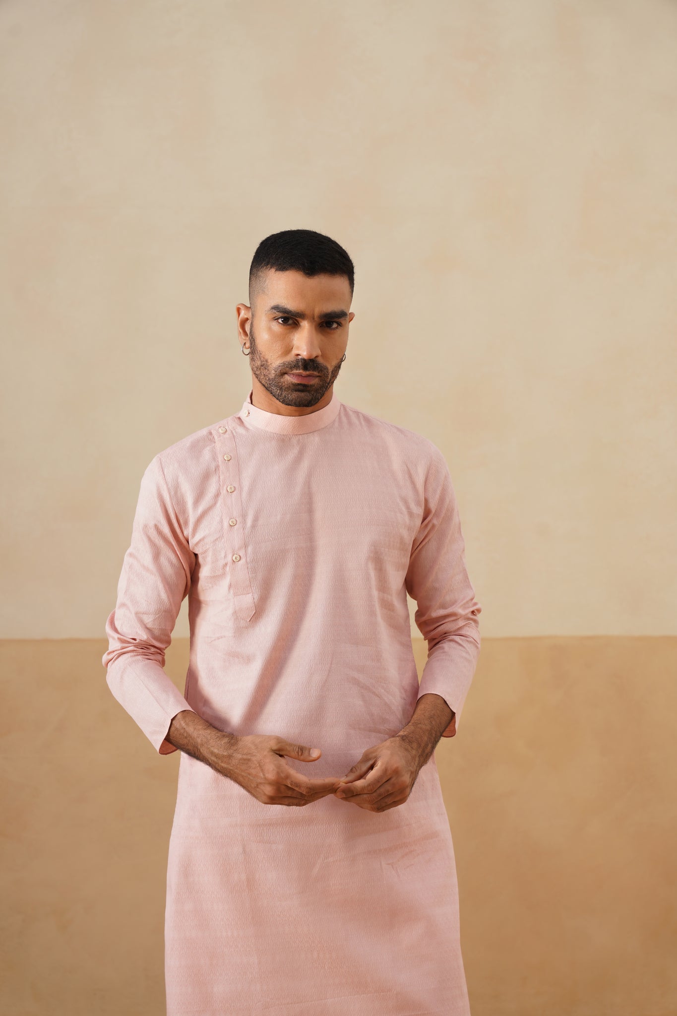 Blush Pink Angrakha Kurta