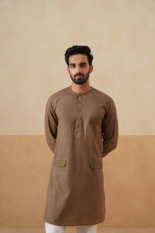 Earth Brown Short Kurta