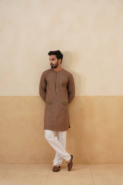 Earth Brown Short Kurta