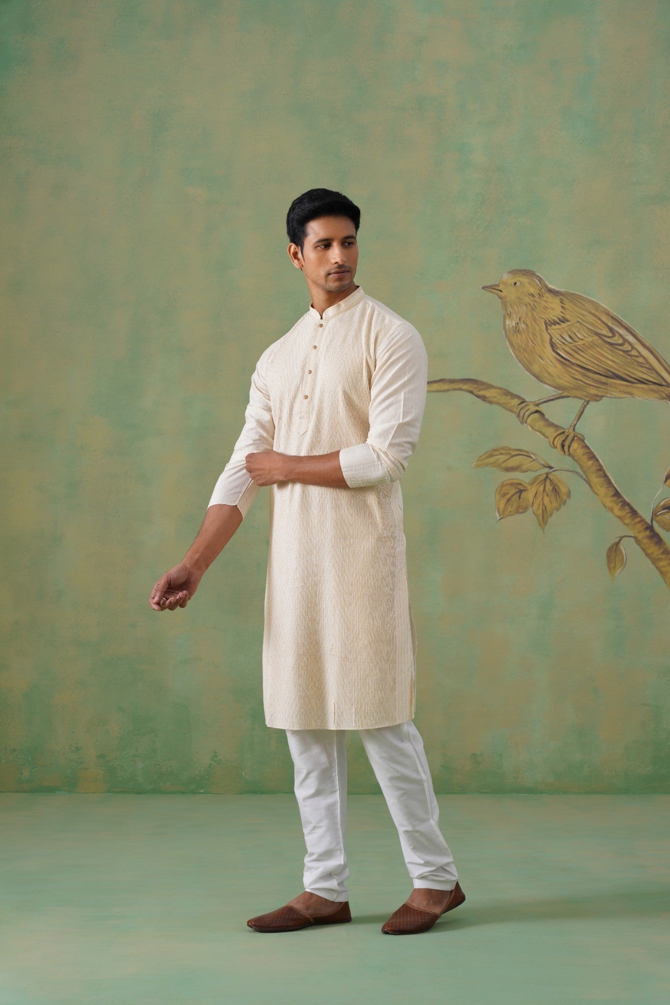 Ivory Pintex Kurta Set
