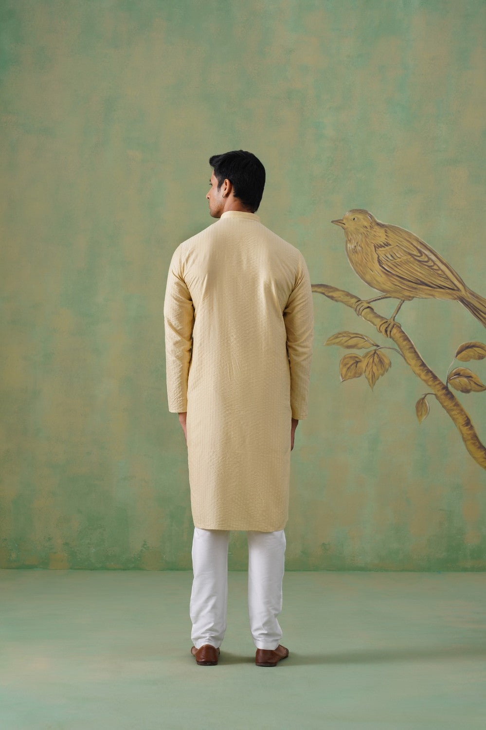 Light Beige Pintex Kurta Set