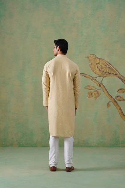 Light Beige Pintex Kurta Set