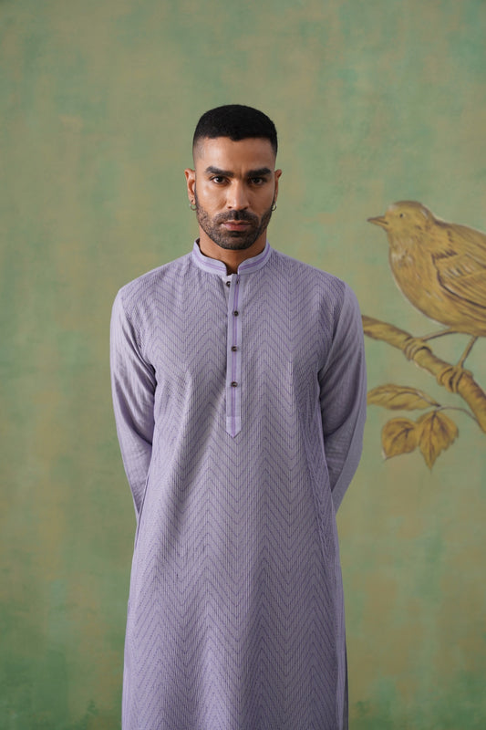 Lavender Pintex Kurta Set