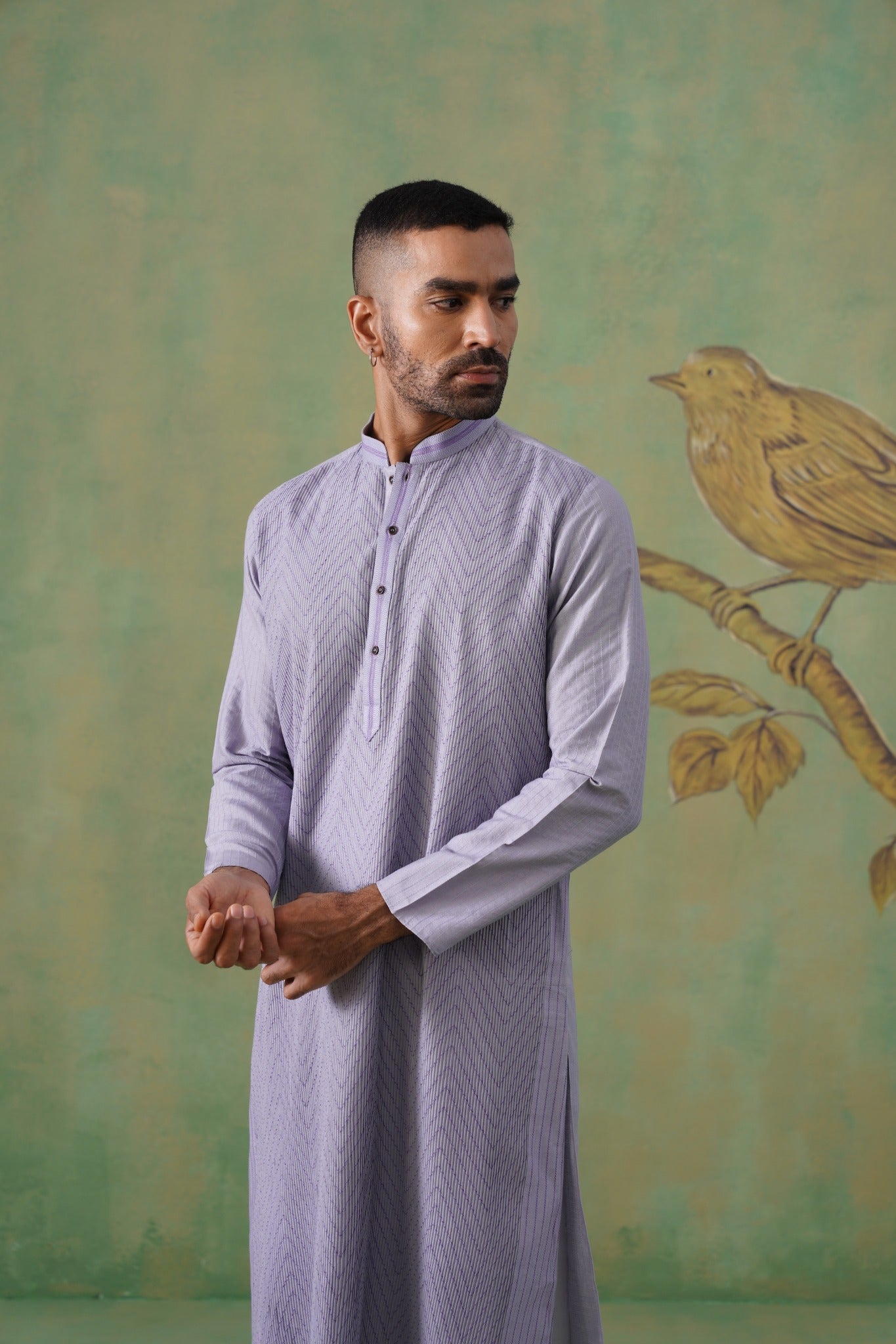 Lavender Pintex Kurta Set