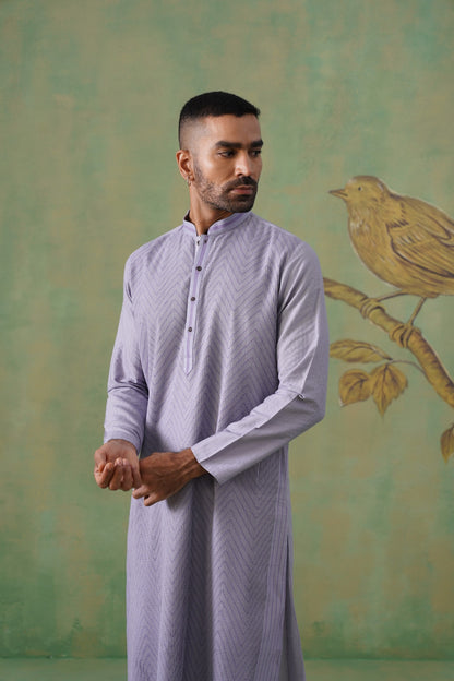 Lavender Pintex Kurta Set