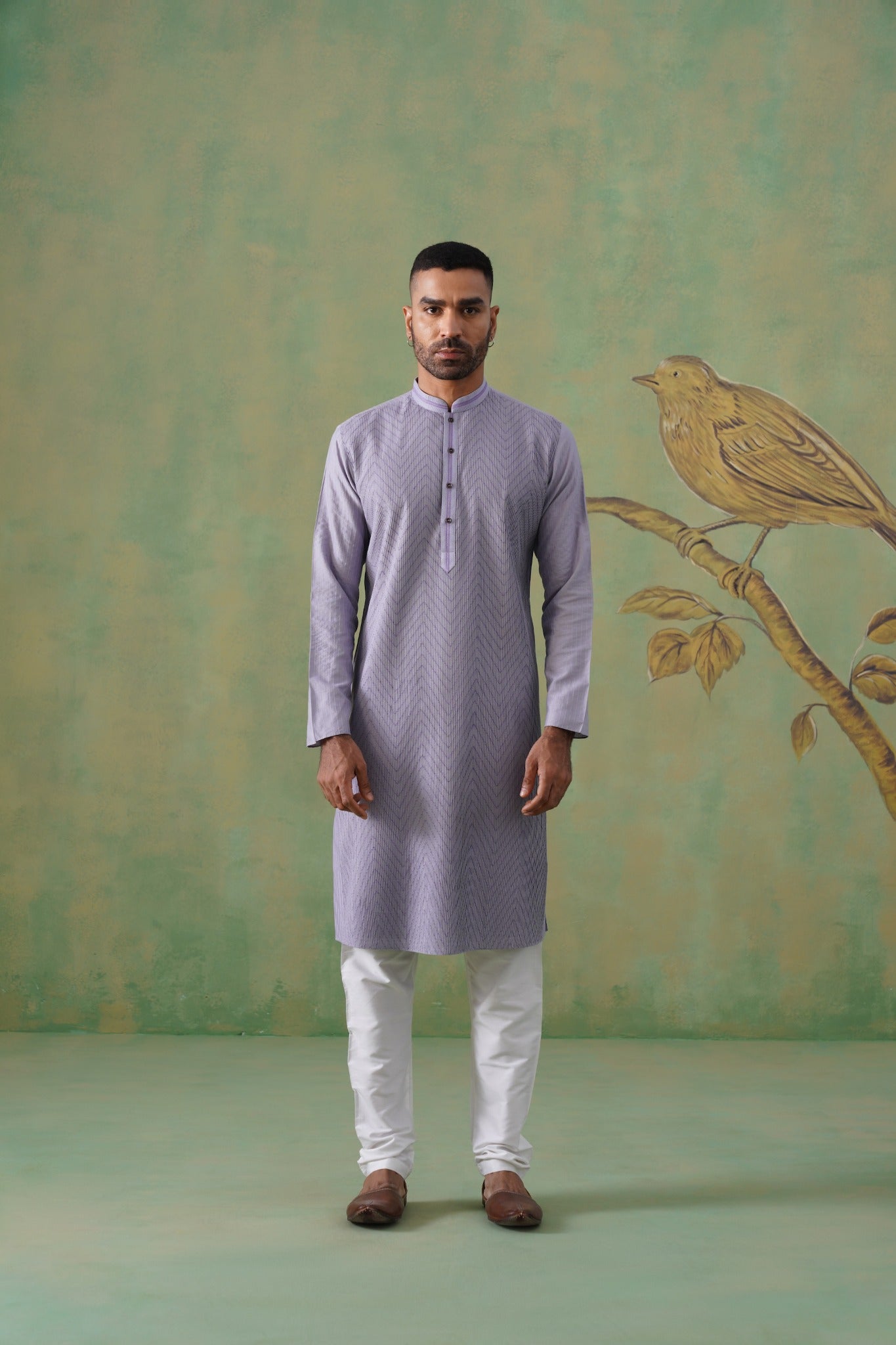 Lavender Pintex Kurta Set