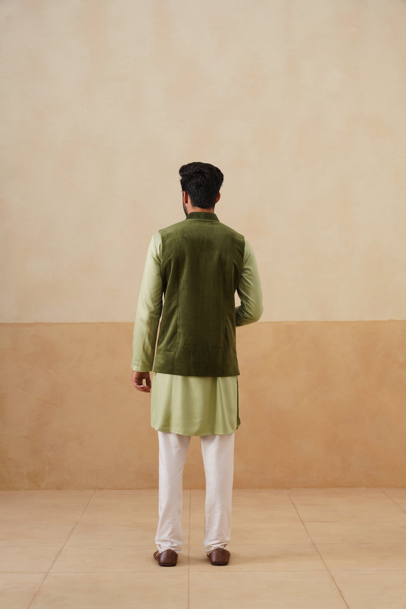 Olive Green Velvet Jacket
