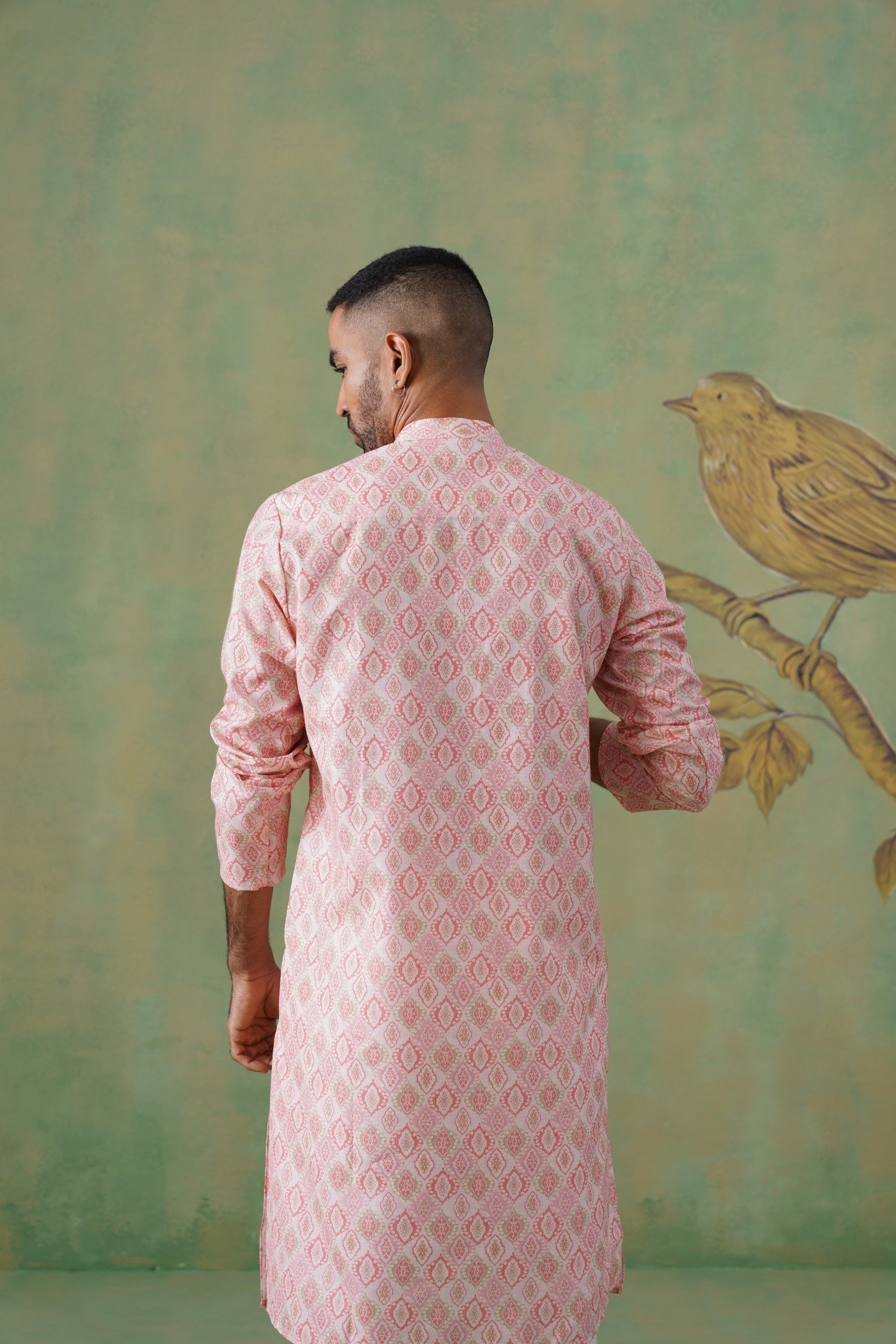 Pink Angrakha Kurta